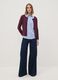 Purple viscose-blend crew-neck cardigan, regular fit_1
