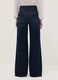 Blue Stretch Cotton Wide Leg Jeans_3