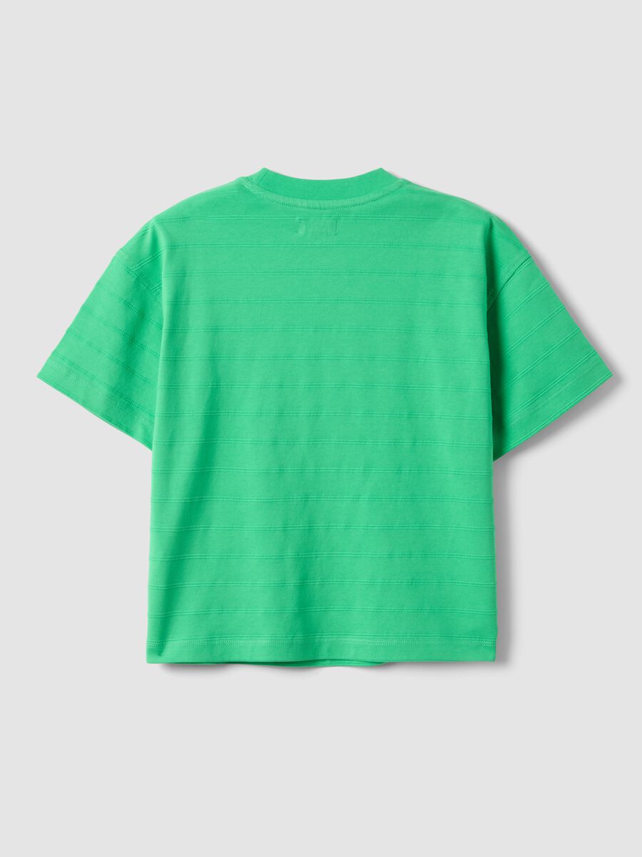 Children's regular fit pure cotton green T-shirt_1