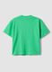 Children's regular fit pure cotton green T-shirt_1