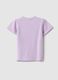 Lila elastisches Baumwollm&auml;dchen T-Shirt mit Herz Regular Fit_1