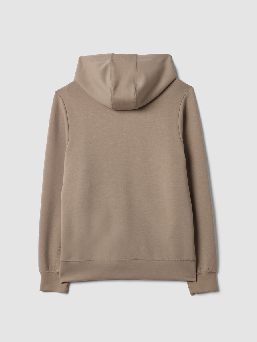 Breathable beige full-zip in 2-way stretch fabric_6