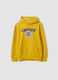 Yellow cotton-blend hoodie with Lakers print for boys_3