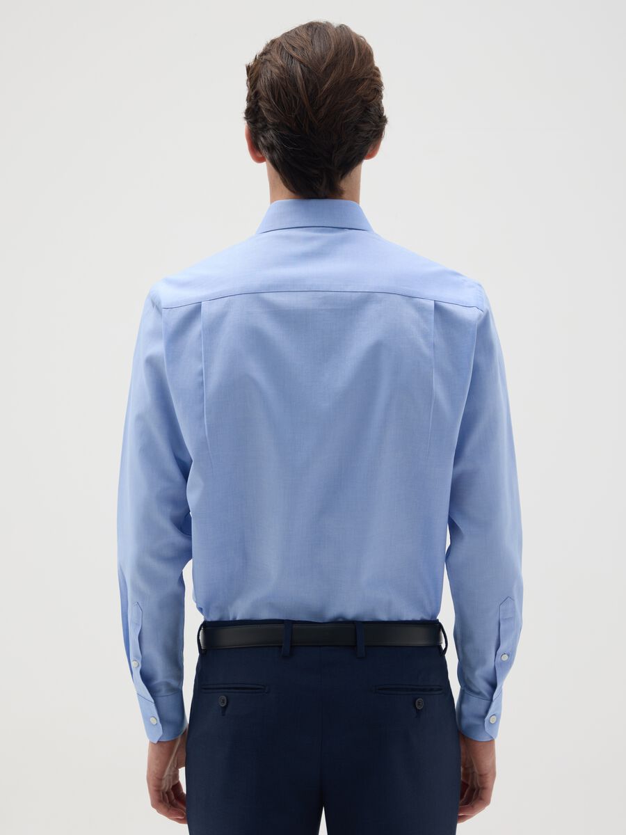 Men's pure cotton light blue shirt_1