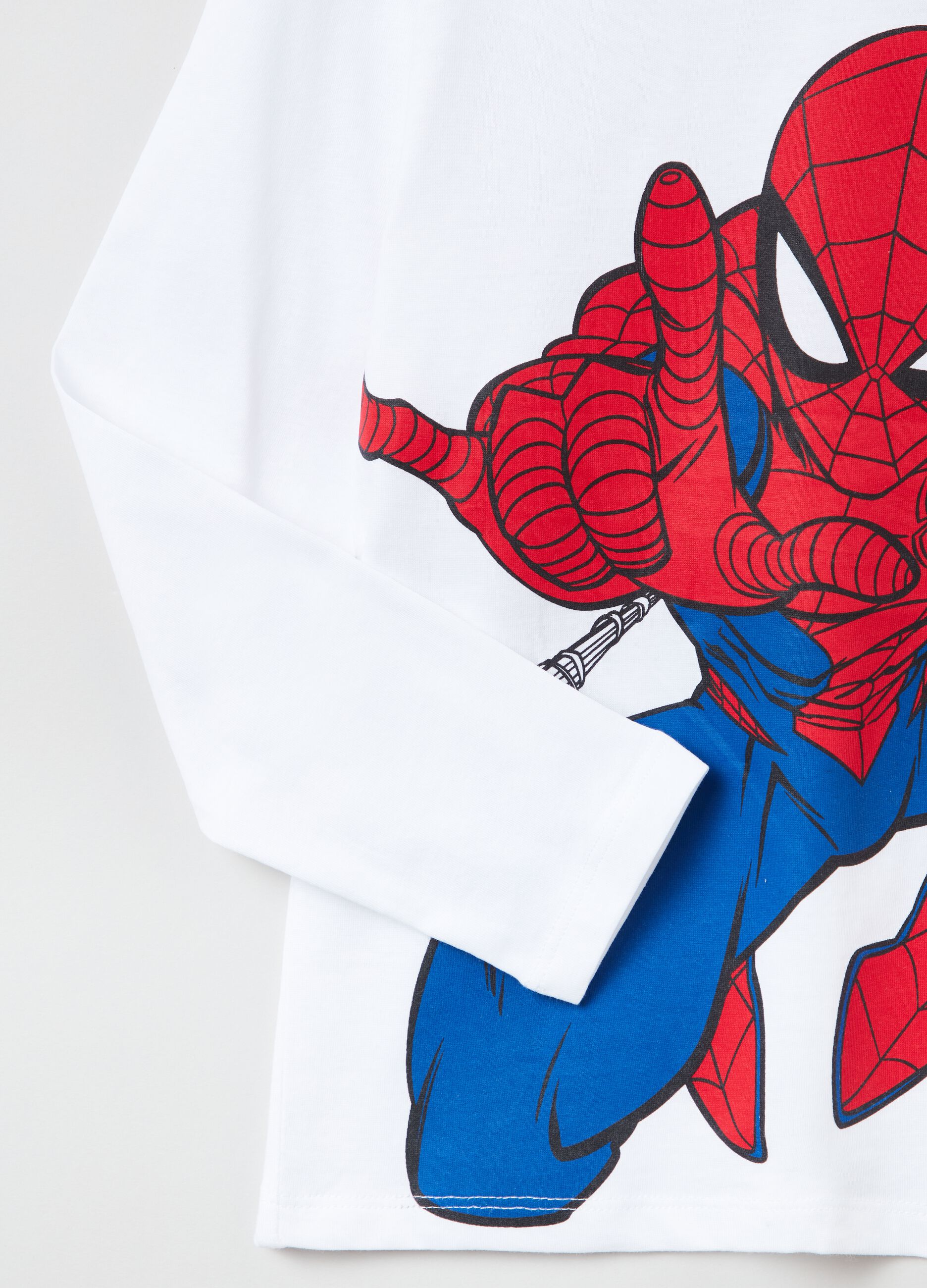 T-shirt with Spider-Man print and long sleeves