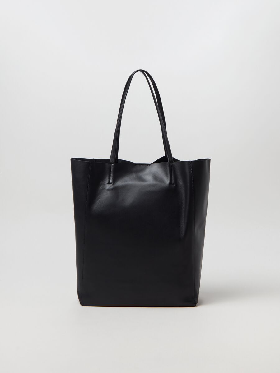Leather tote bag_0