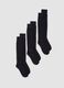3er-Pack lange blaue Socken aus elastischer Bio-Baumwolle_0