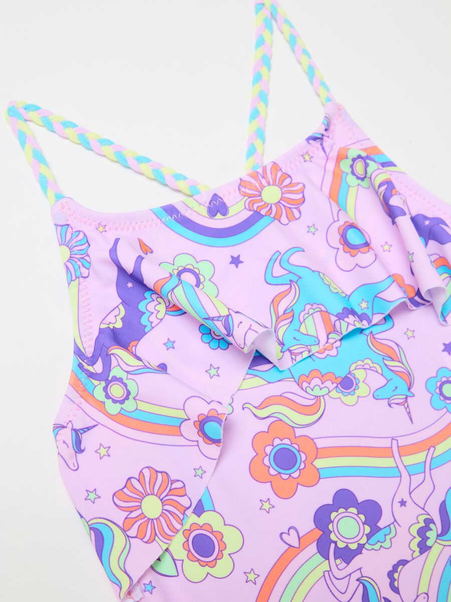 One-piece swimsuit with unicorns print_2