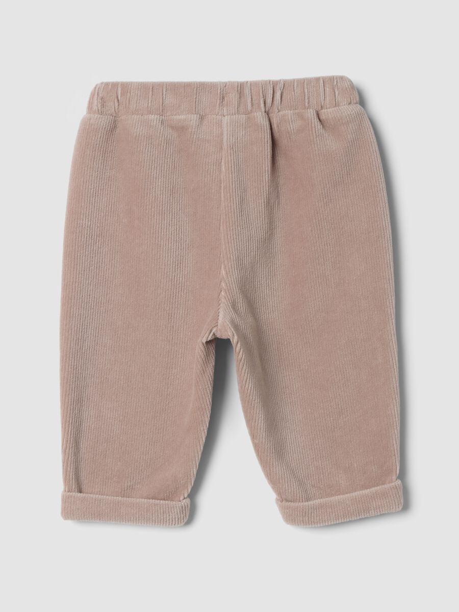 Pantaloni marroni in misto cotone organico_1