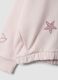 Felpa rosa crop in puro cotone con cappuccio per bambina_2