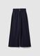 Blue Flare Stretch Cotton Trousers_4