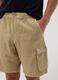 Beige linen-blend cargo Bermuda shorts_3