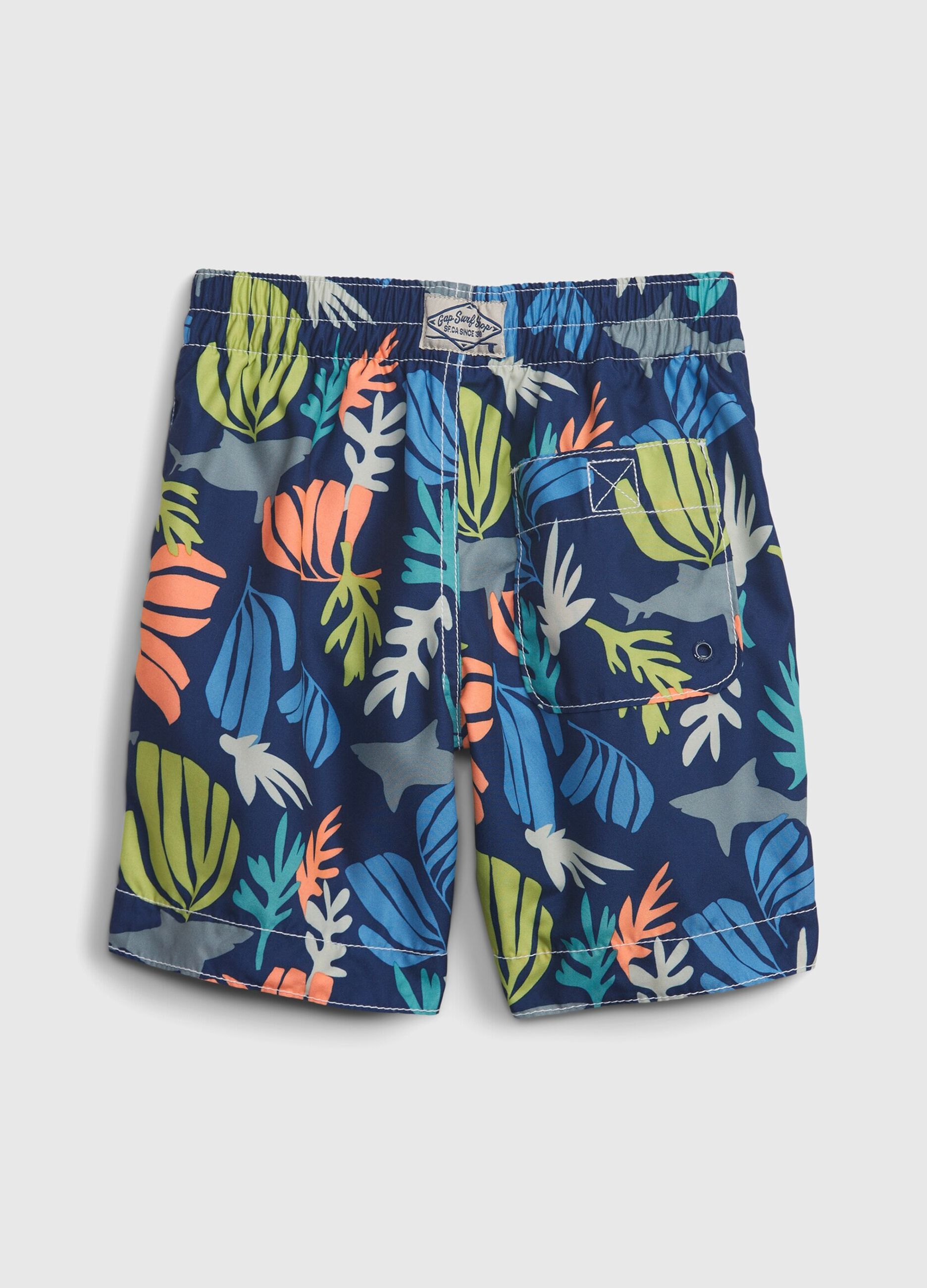 Swim shorts with drawstring