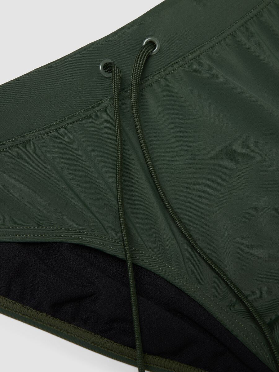 Green stretch fabric swim briefs_5