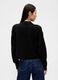 Cardigan Preto em Mistura de Algod&atilde;o e Acr&iacute;lico_1