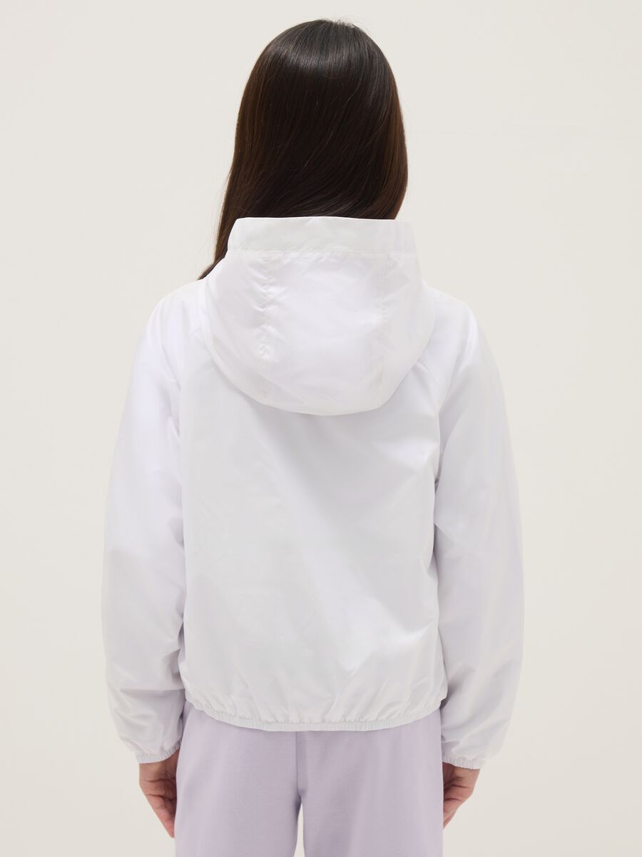 Chaqueta Blanca con Capucha Regular Fit para Ni&ntilde;as_1