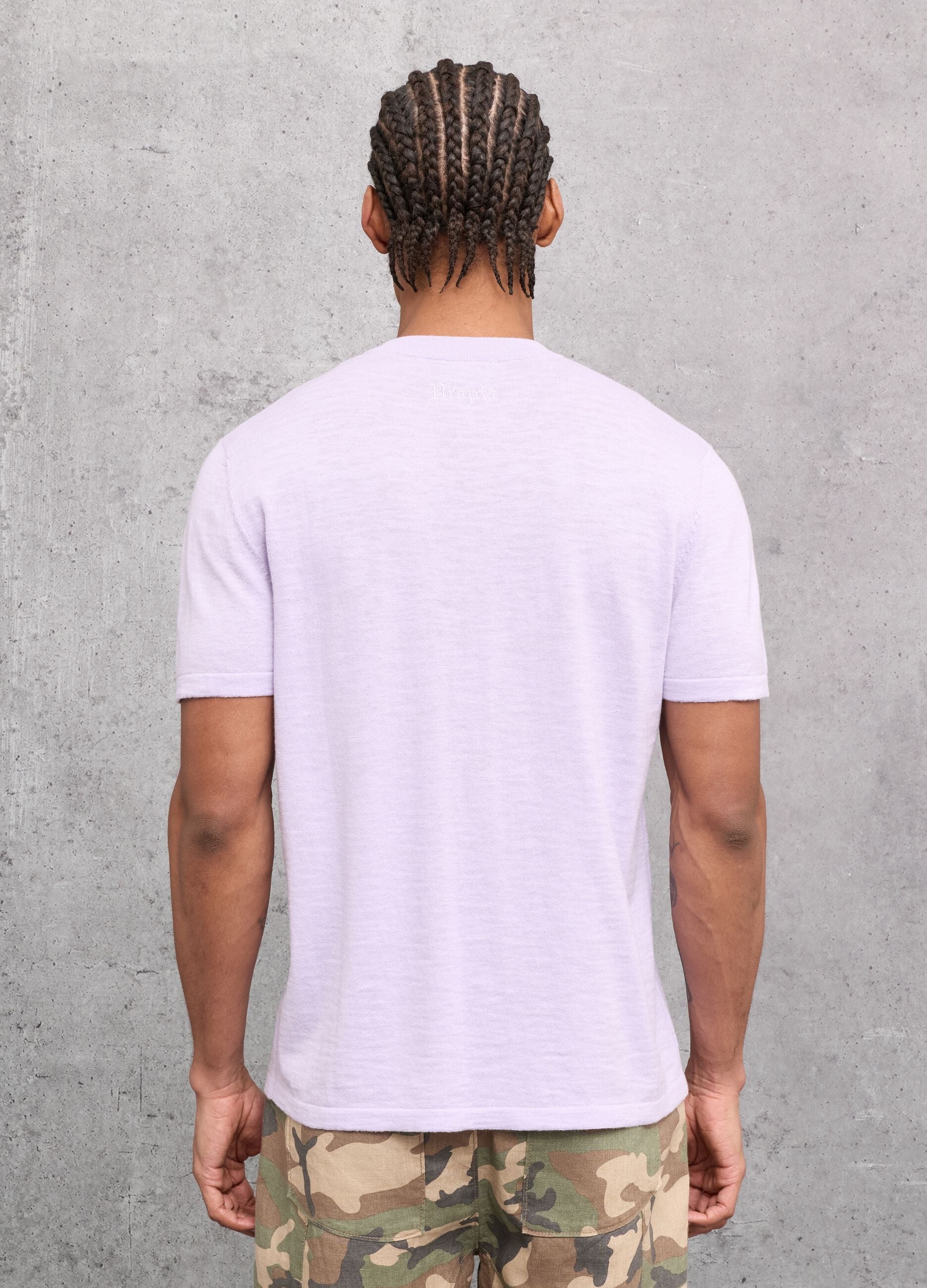 Pastel Lilac Knit T-Shirt