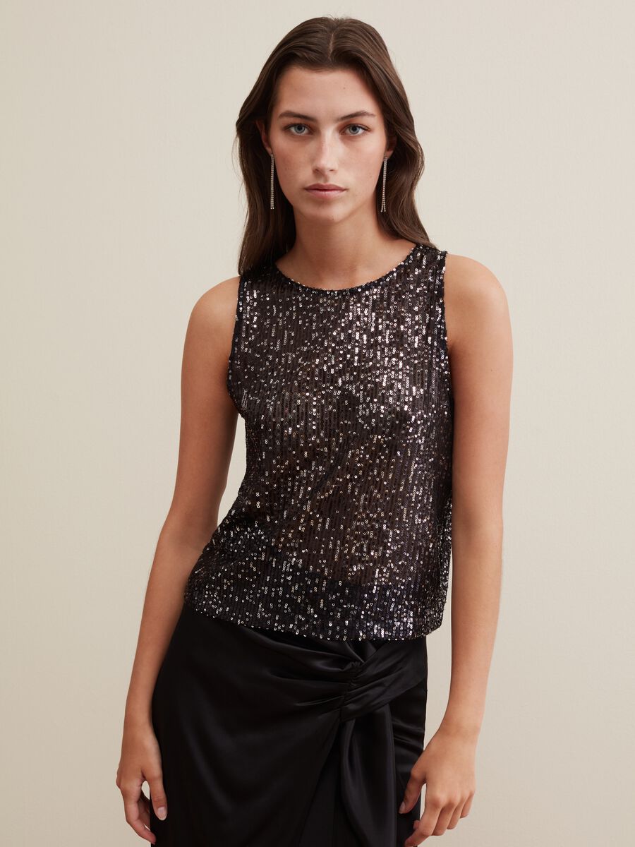 Tank top with sequins_0