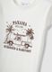 Wei&szlig;es, figurbetontes T-Shirt aus Stretch-Baumwolle mit Print_5