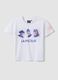 Girls' white pure cotton T-shirt regular fit with print_0