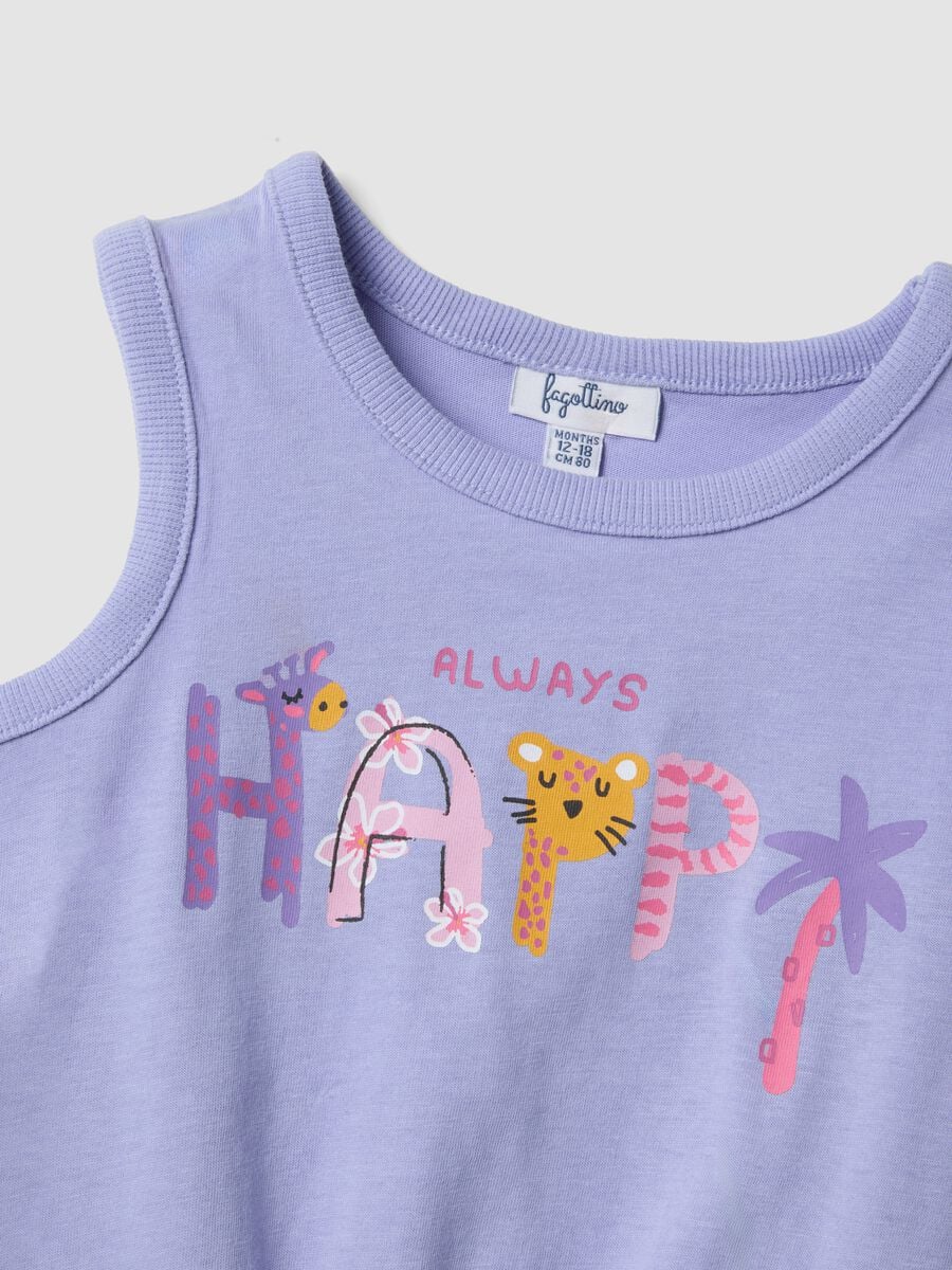 Purple organic cotton vest top with knot detail_3