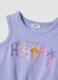 Purple organic cotton vest top with knot detail_3