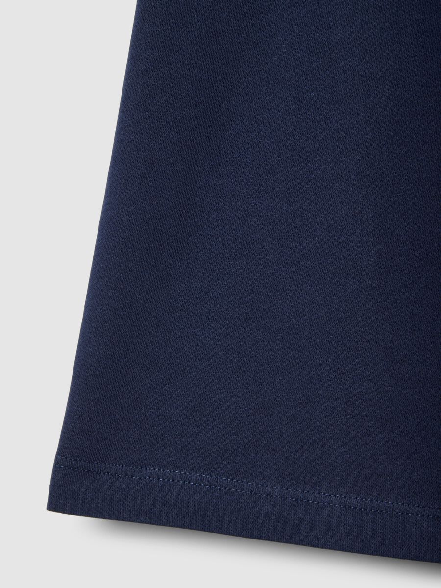 Boy's blue pure cotton regular fit t-shirt with print_3