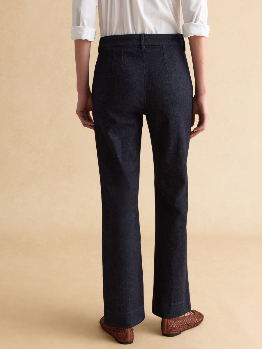 Blaue Slim-Fit Chino-Hose aus Baumwollmischung_2