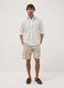 Beige Cargo-Bermudas aus Stretch-Baumwolle_0