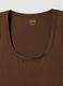Brown stretch viscose tank top, regular fit_1