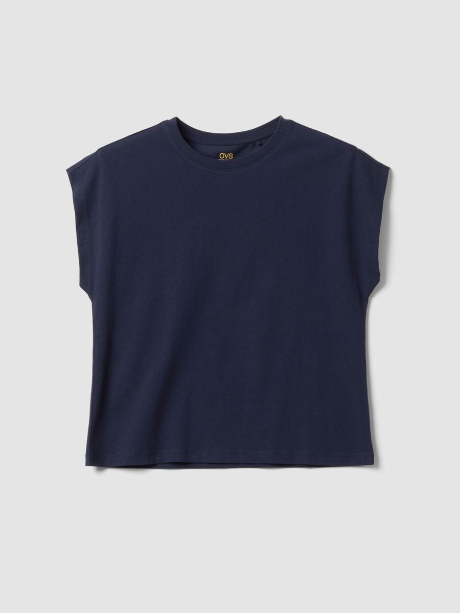 &Mu;&pi;&lambda;&epsilon; T-shirt &alpha;&pi;ό 100% &beta;&alpha;&mu;&beta;ά&kappa;&iota; &mu;&epsilon; &kappa;&omicron;&nu;&tau;ό &mu;&alpha;&nu;ί&kappa;&iota;, &kappa;&alpha;&nu;&omicron;&nu;&iota;&kappa;ή &epsilon;&phi;&alpha;&rho;&mu;&omicron;&gamma;ή_4