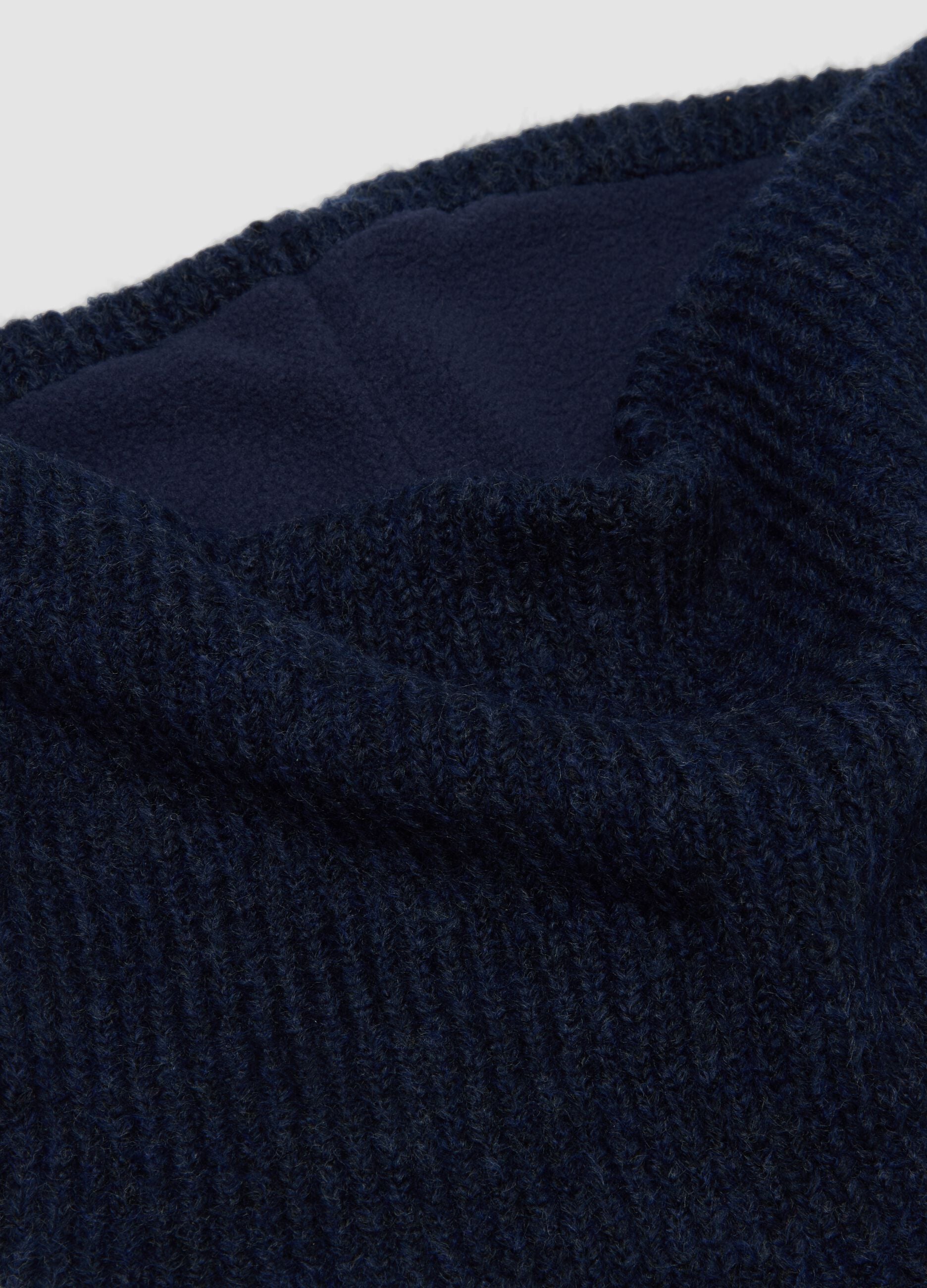 Scaldacollo blu in tessuto elasticizzato