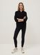 Slim fit black stretch cotton leggings_0