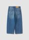 Jeans blu over fit in misto cotone e viscosa per bambino_1