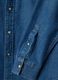Blue denim regular fit pure cotton shirt with pockets_1