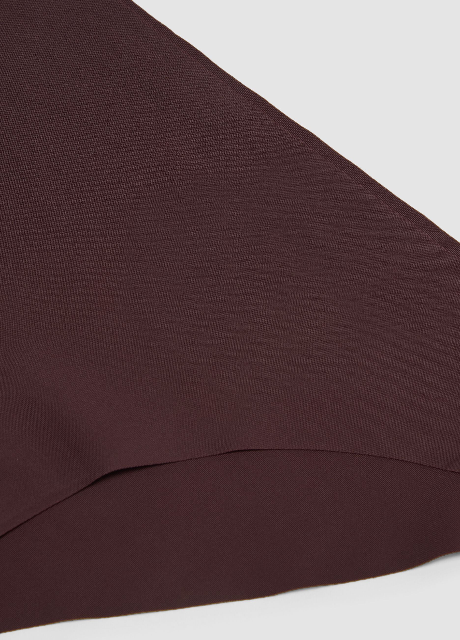 Brown stretch microfibre briefs