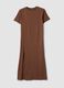 Braunes Midikleid aus Stretch-Baumwolle_4