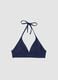 Blue stretch bikini top with adjustable ties_4