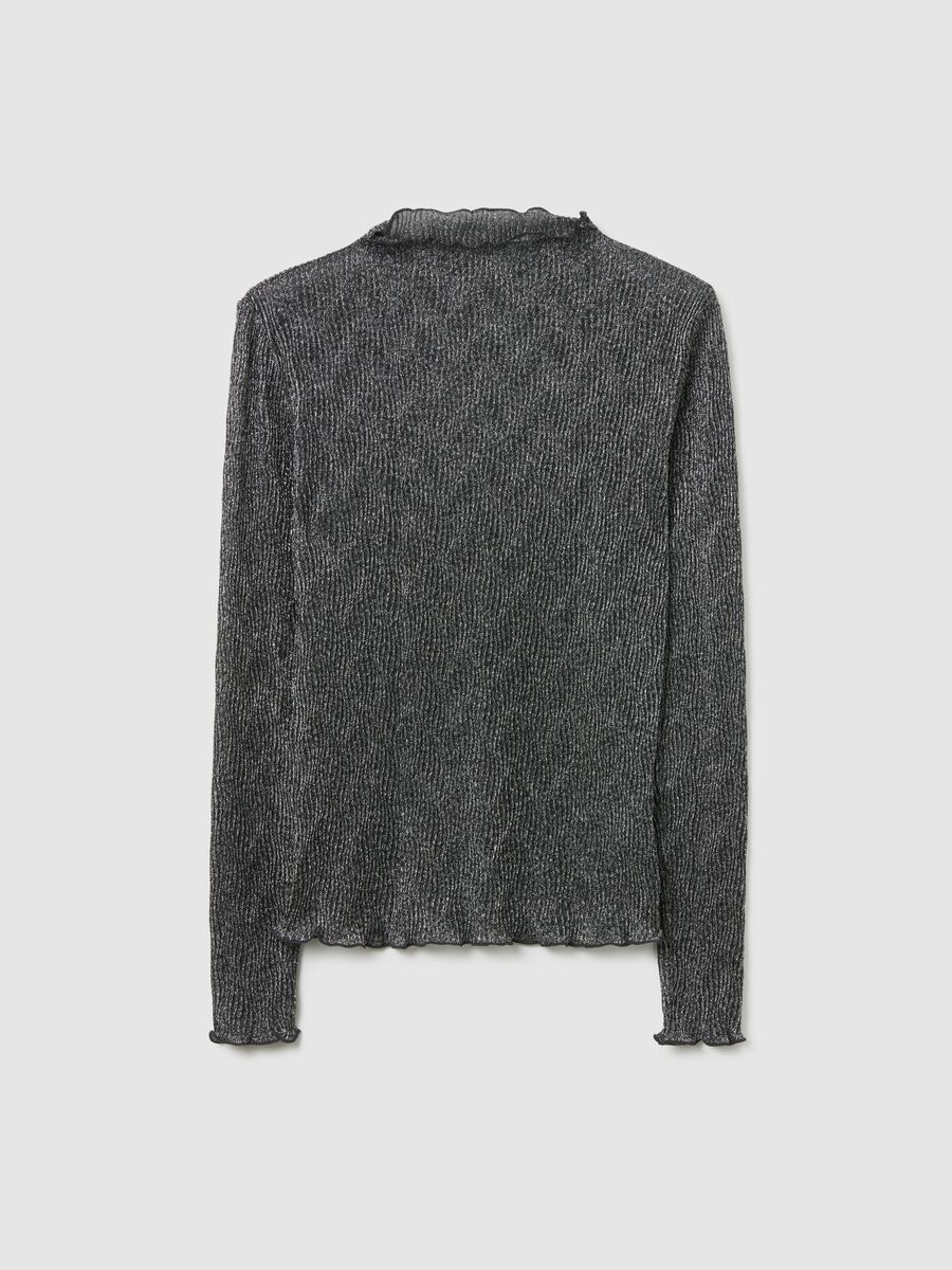 Grey long-sleeve lurex top_4