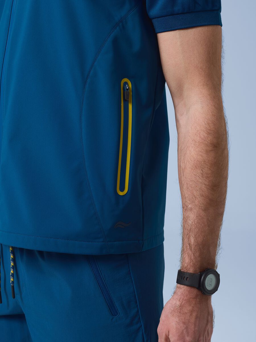 Blaues winddichtes ALTAVIA SAILING Gilet aus Stretchgewebe mit Rei&szlig;verschluss_4