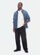 Blue pure cotton denim shirt, regular fit_1