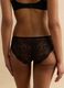 Black regular fit briefs with lace details_2