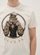 Beige regular fit pure cotton t-shirt with Popeye print_3