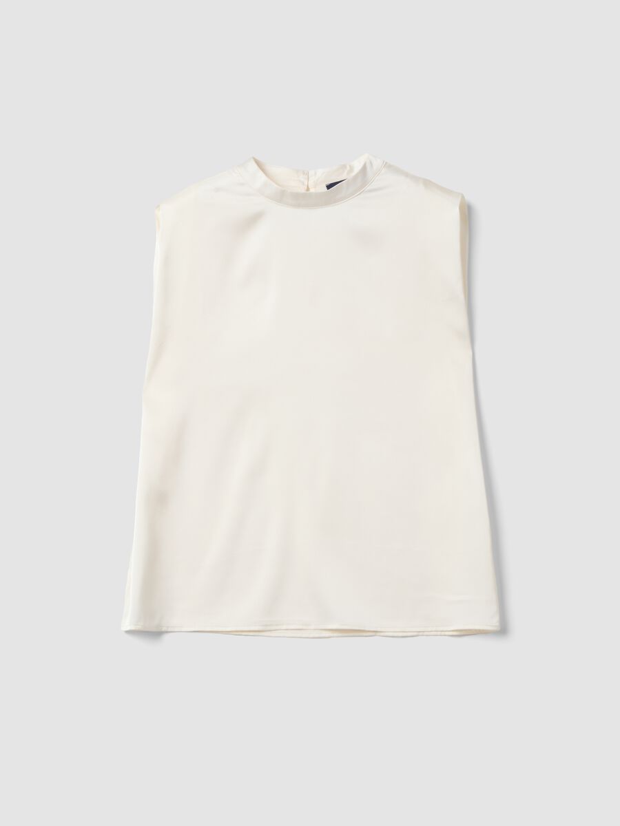 White stretch high-neck top_4