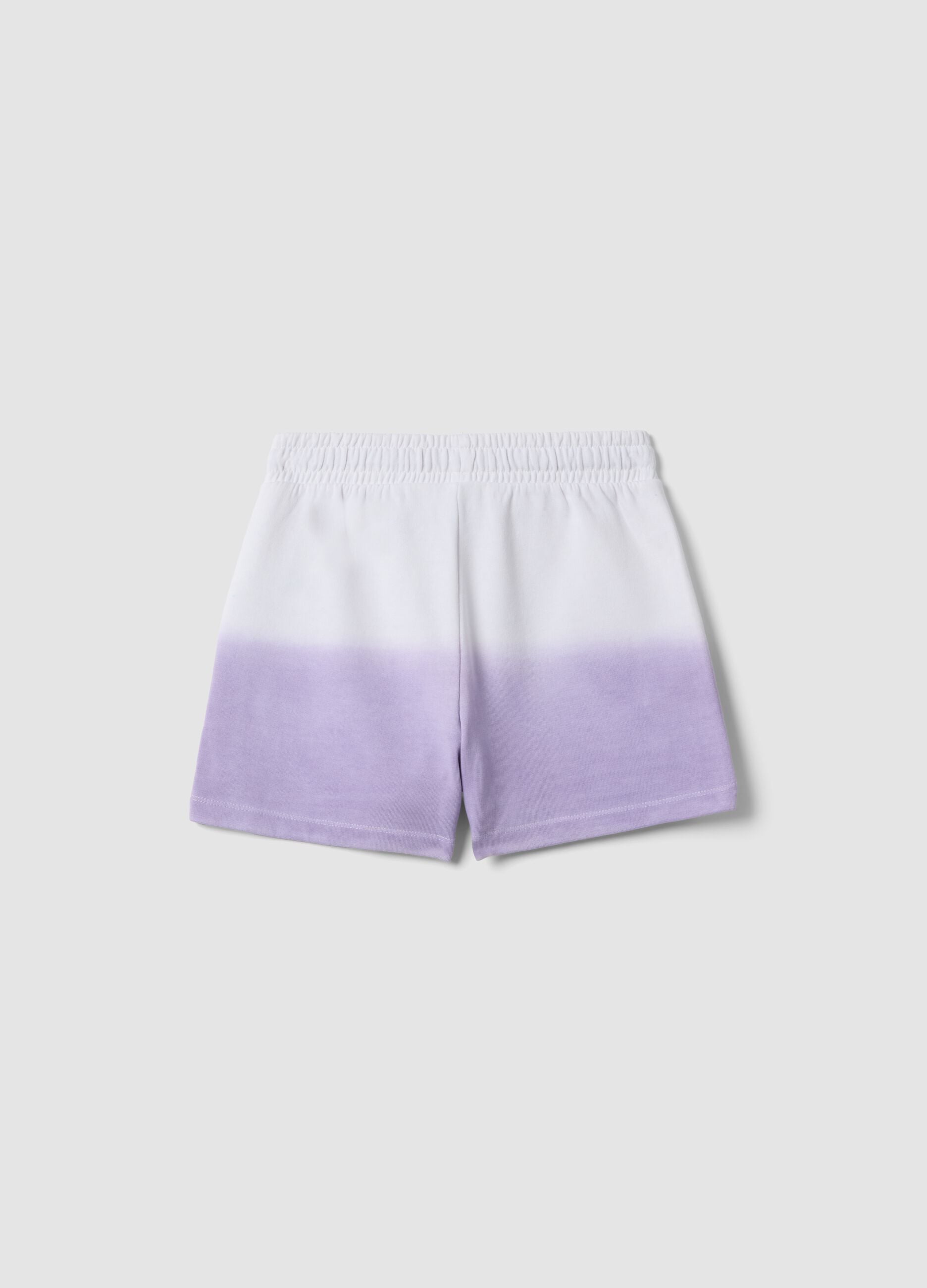 Short viola in misto cotone con vita elasticizzata per bambina regular fit