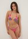 Pink triangle bikini top in stretch fabric_2