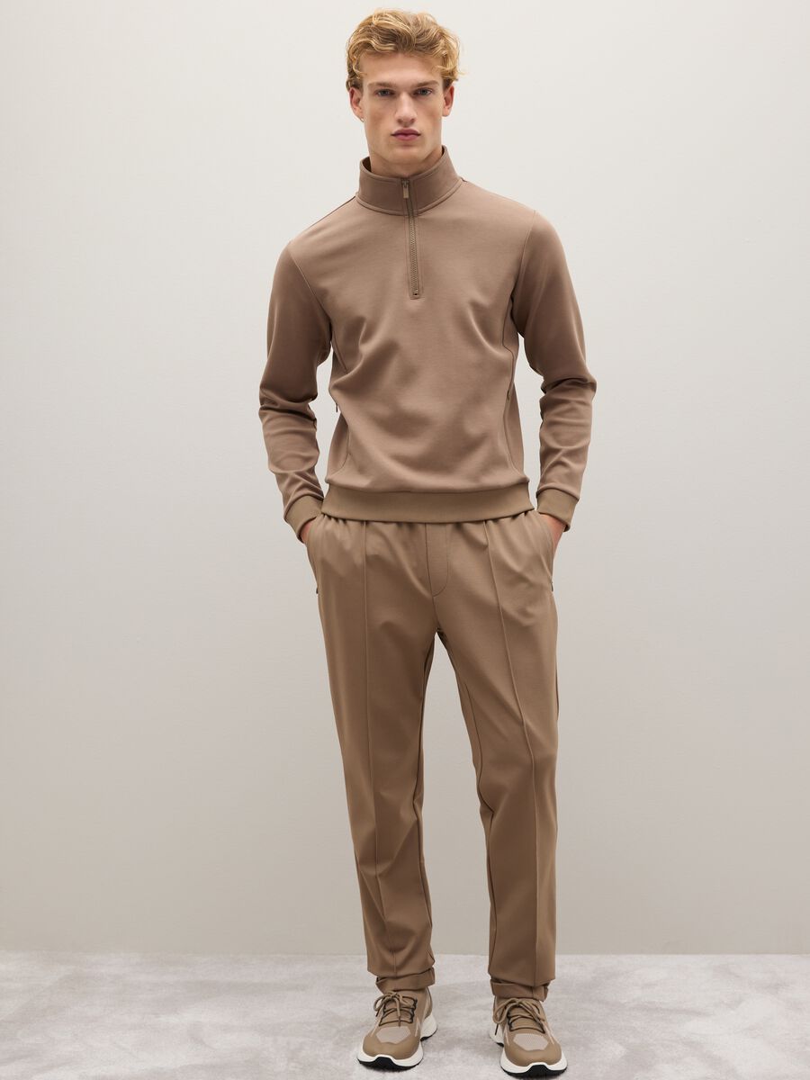 Brown half-zip jumper_2