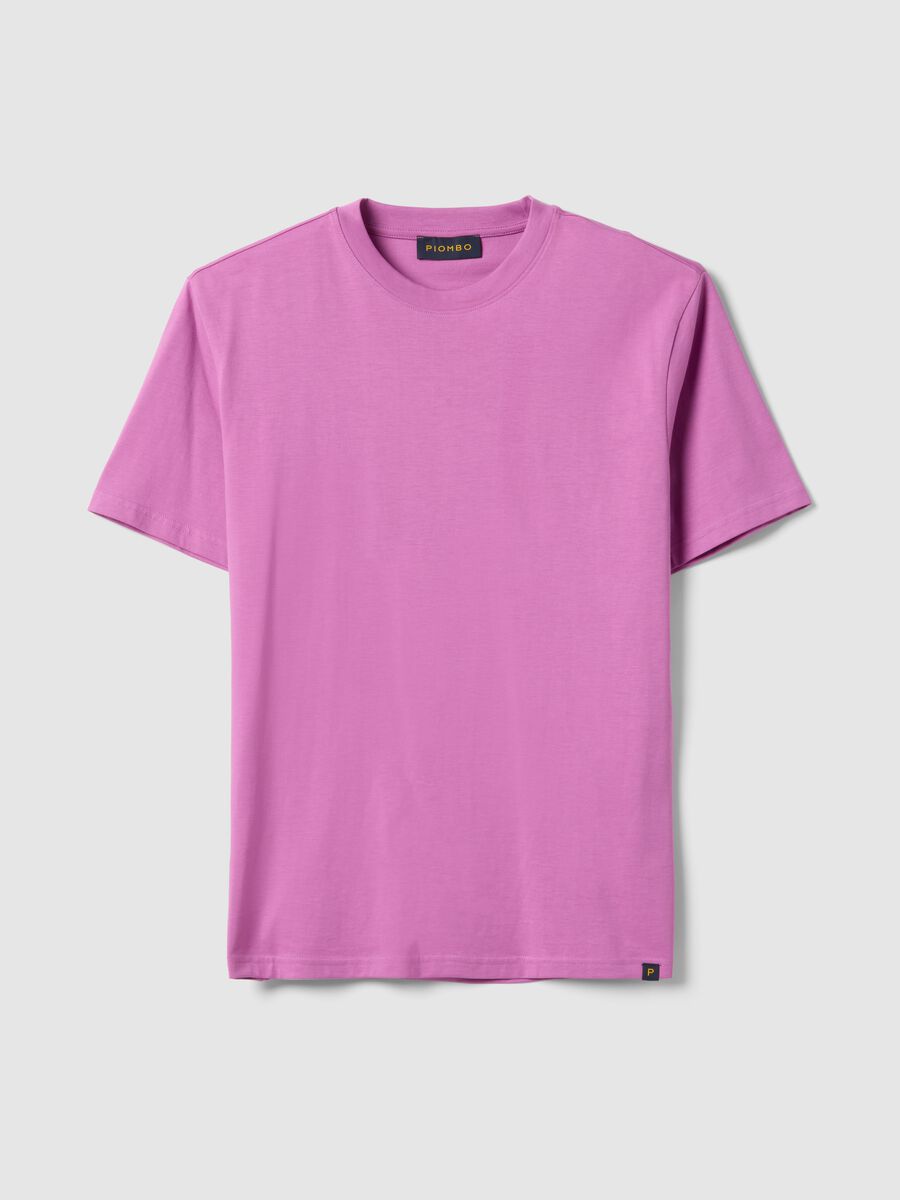 Pink relaxed fit pure cotton crew neck T-shirt_4
