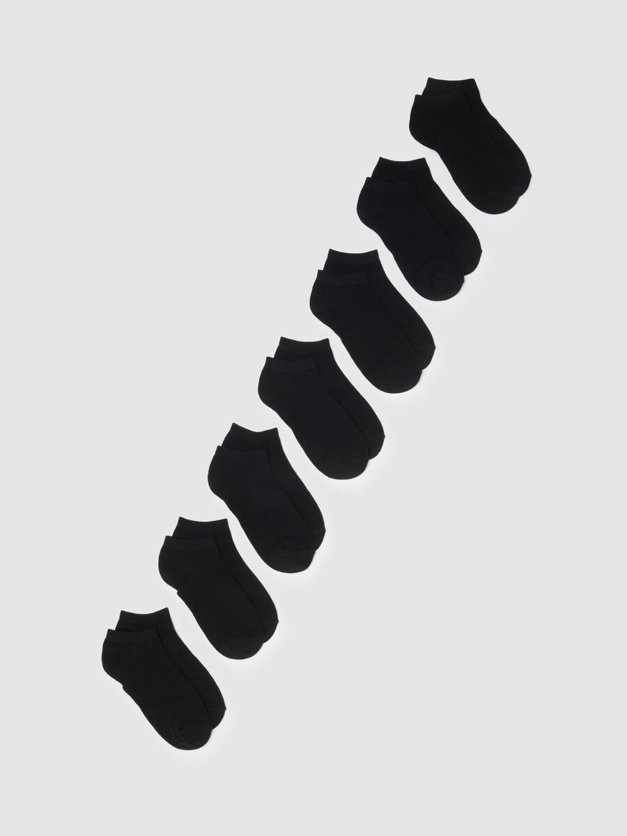 Multipack of black stretch cotton socks with a snug fit_0