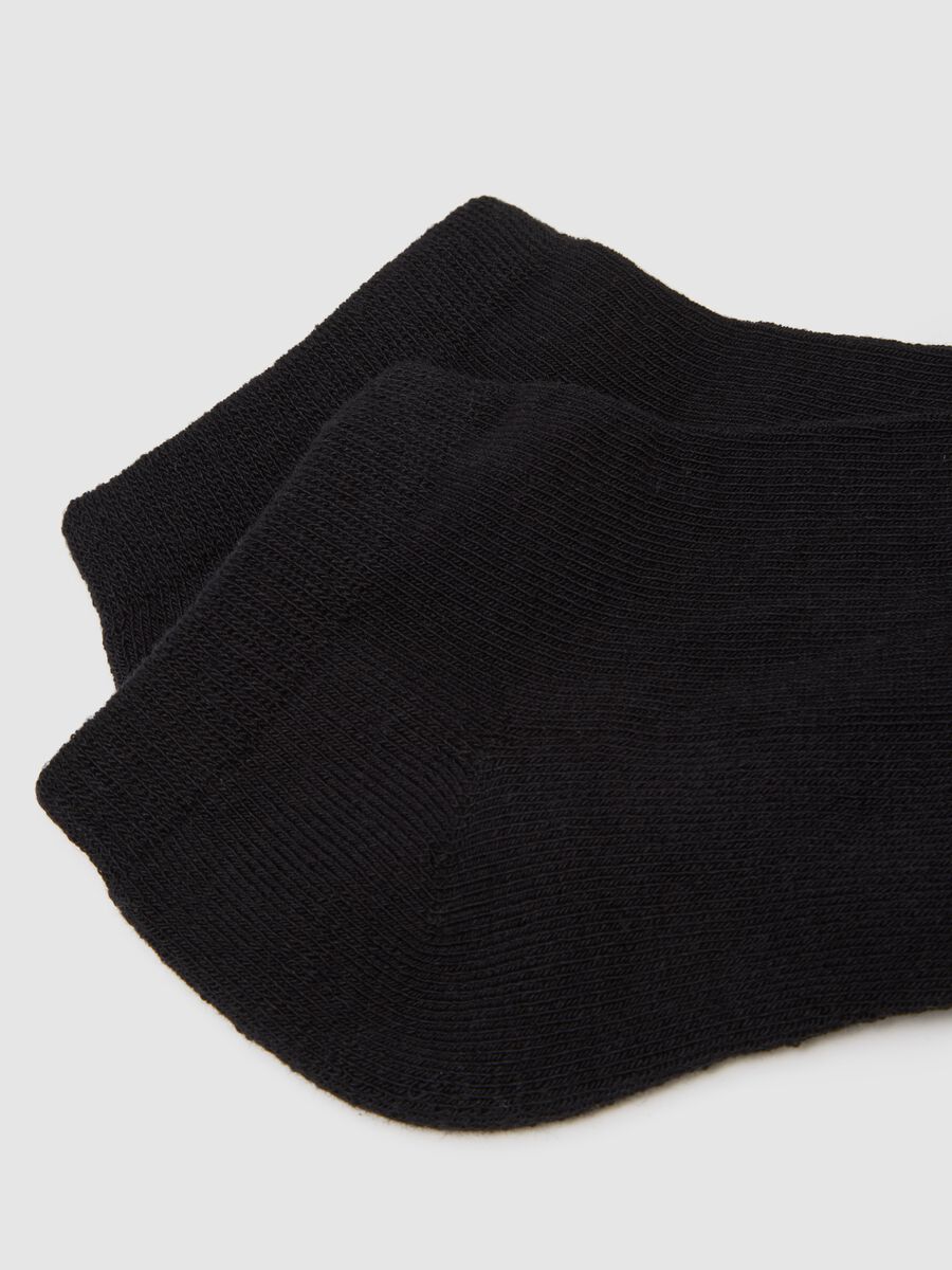 Three-pack of black stretch cotton sports socks_1